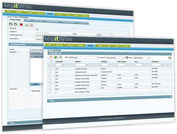 change management riw Helpdesk System